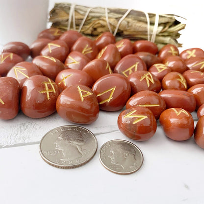 Red Jasper Elder Futhark Runes