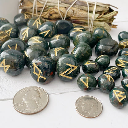 Bloodstone Elder Futhark Runes