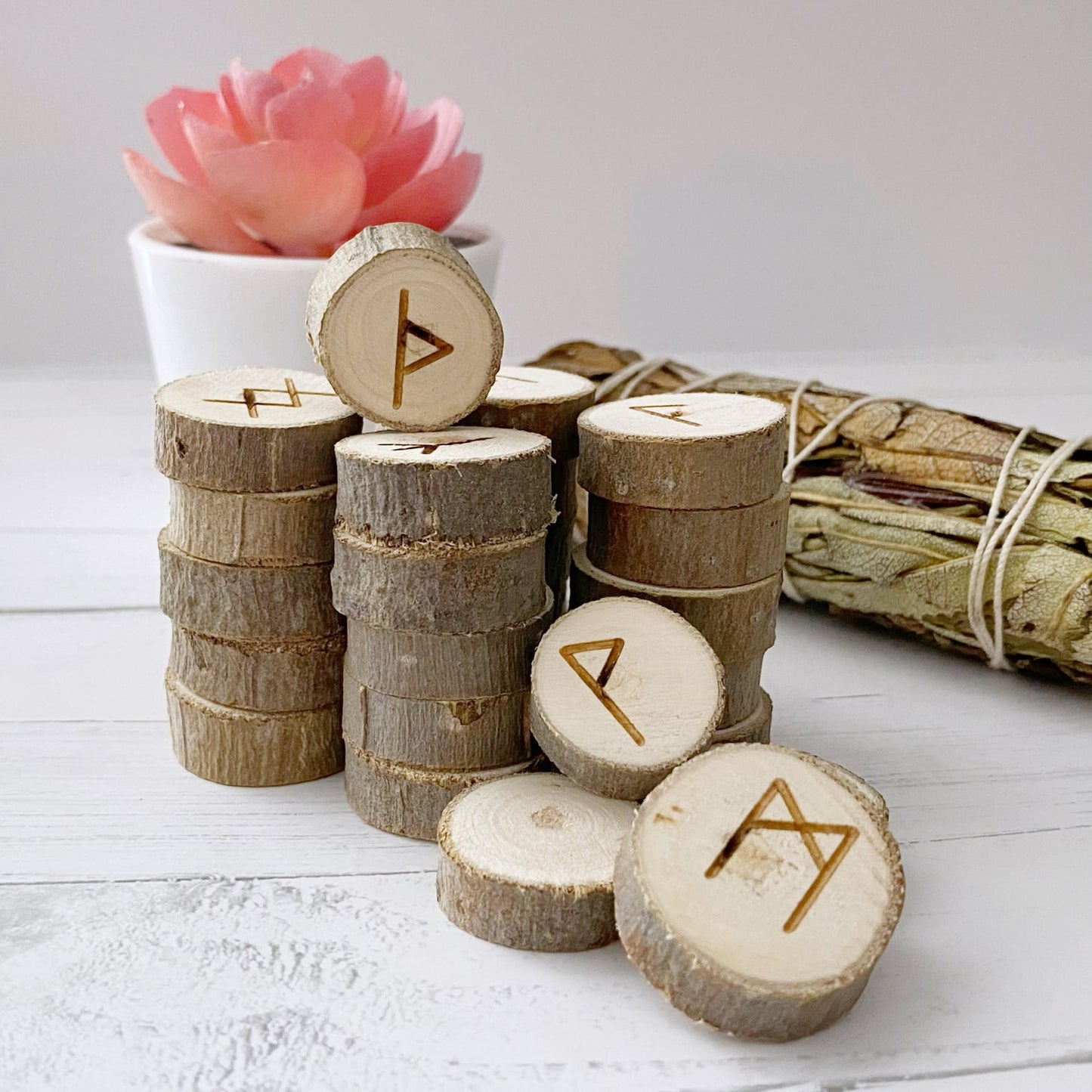 Poplar Wood Elder Futhark Runes