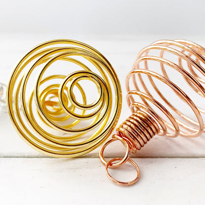 Empty Spiral Cage Spring Pendant