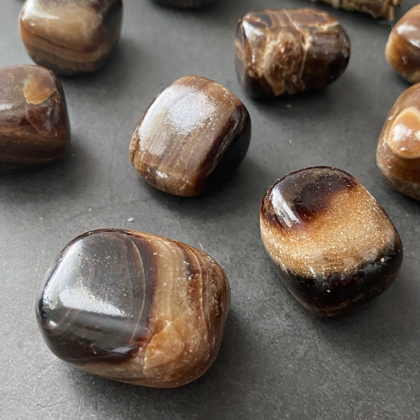 Chocolate Calcite Tumbled Stones