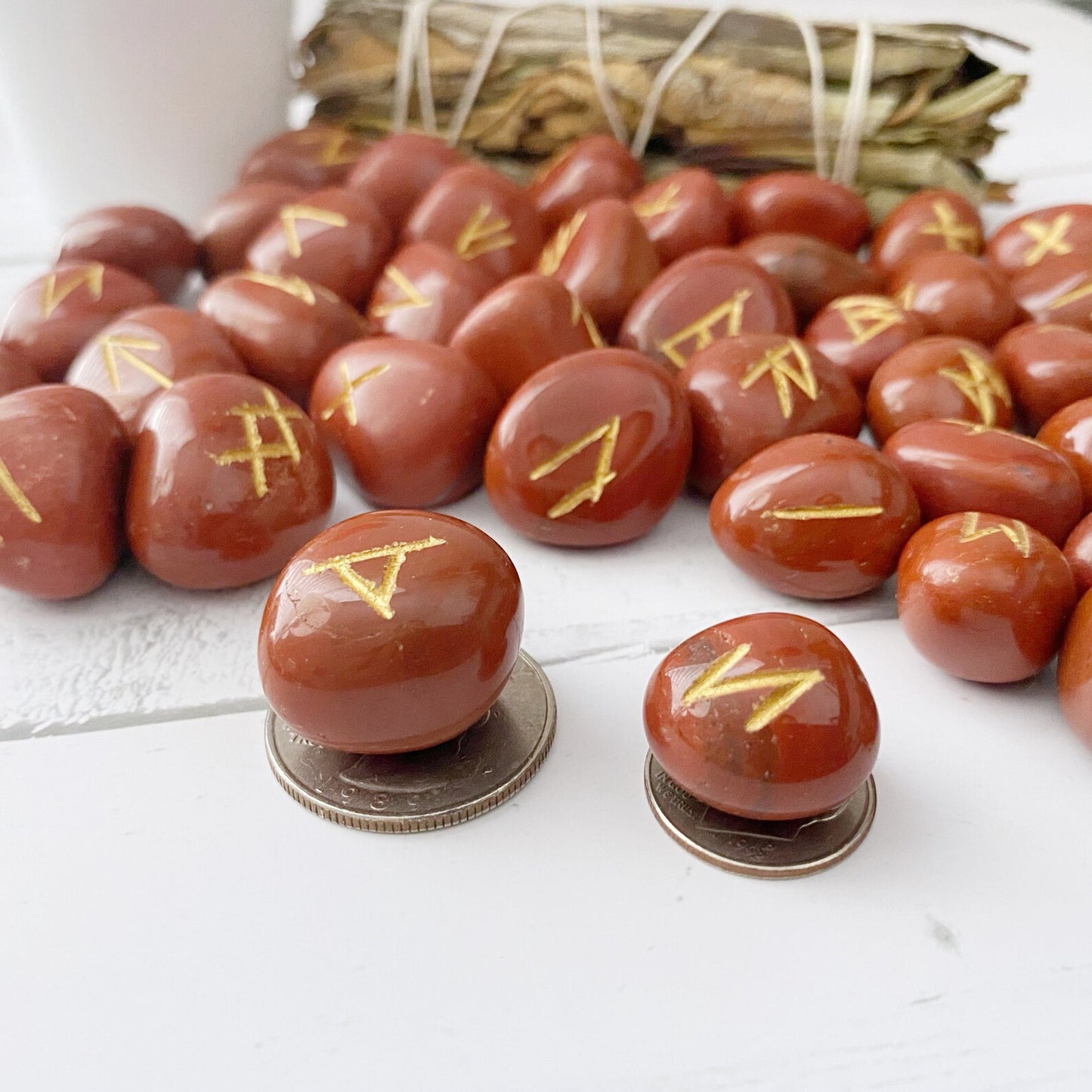 Red Jasper Elder Futhark Runes