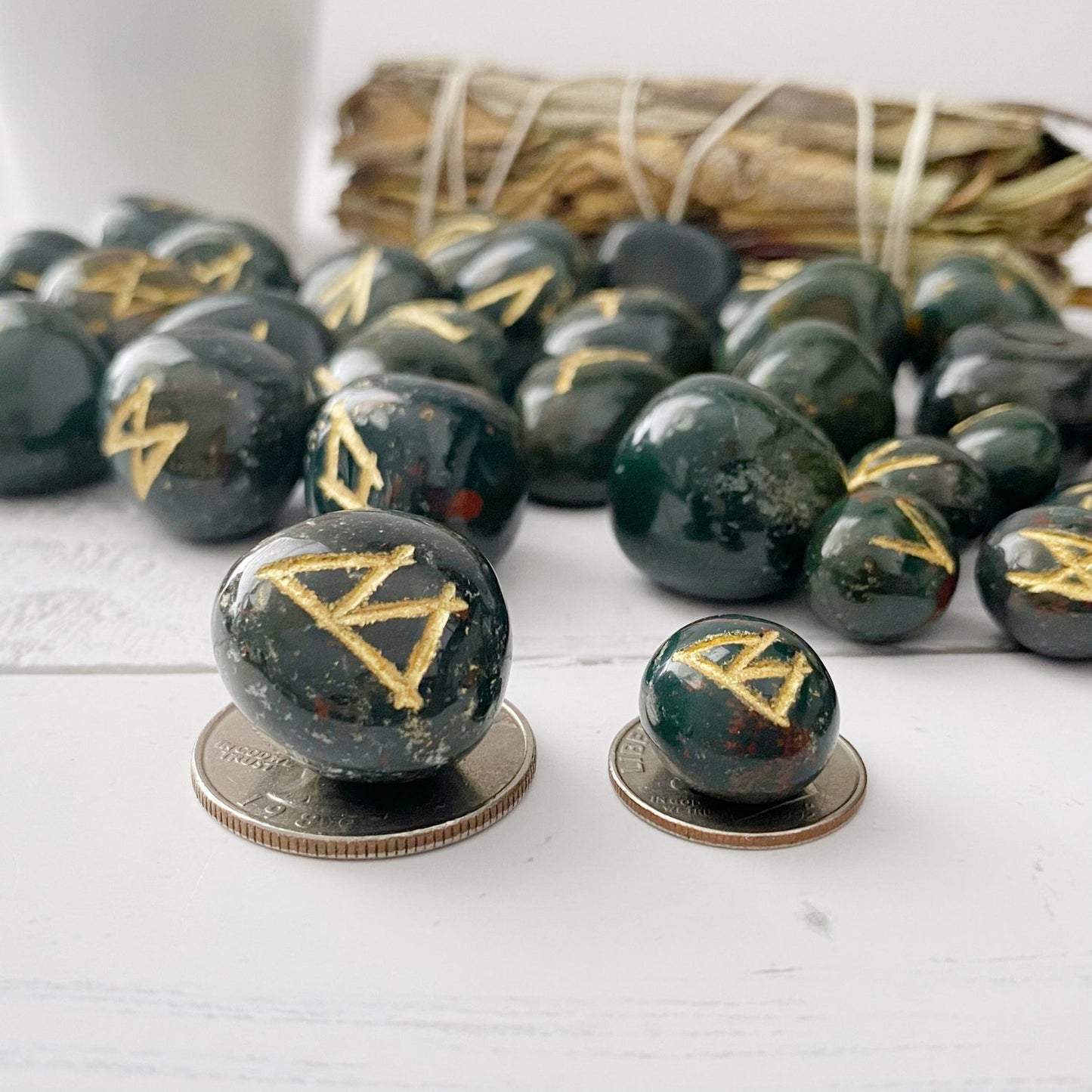 Bloodstone Elder Futhark Runes