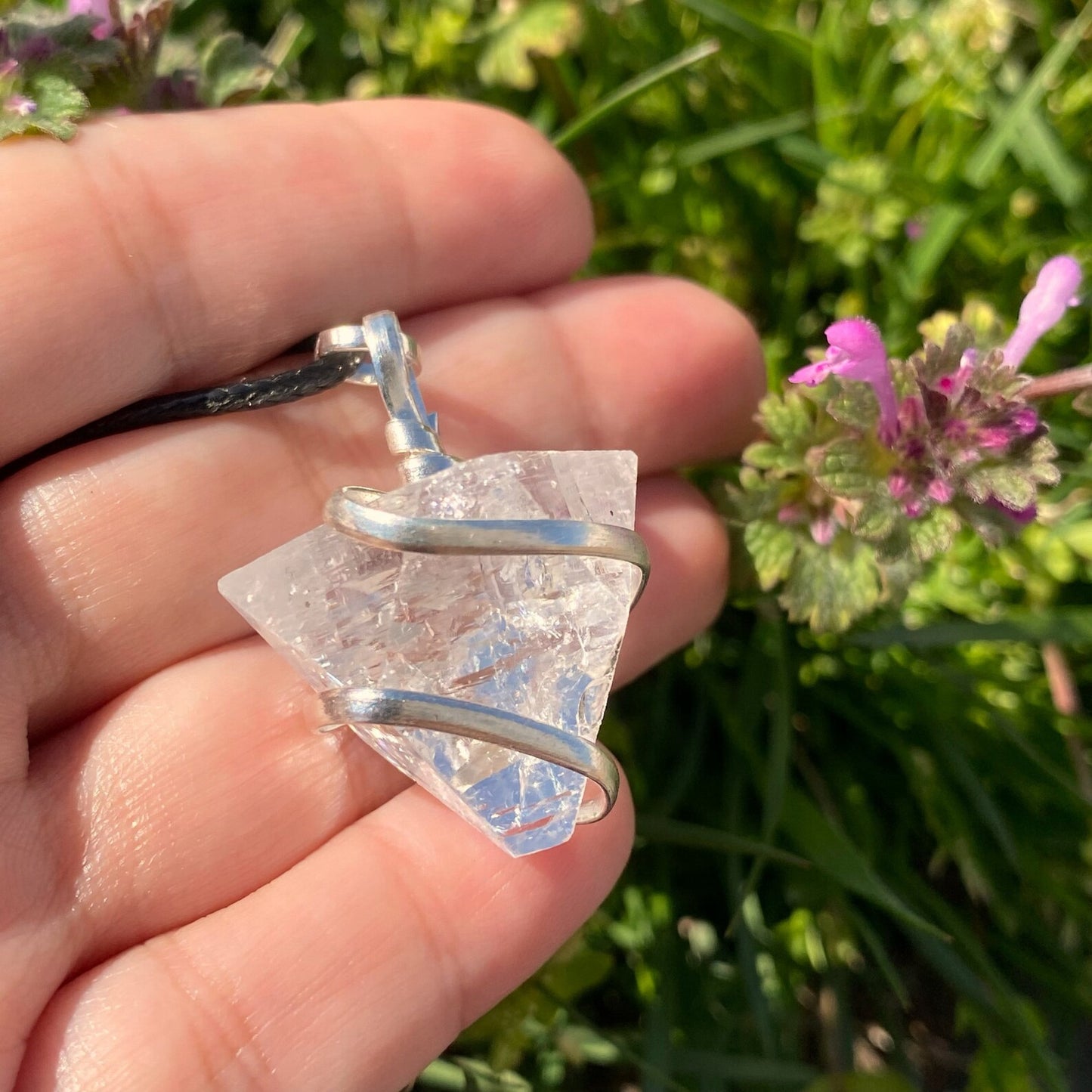 Raw Apophyllite Pendant