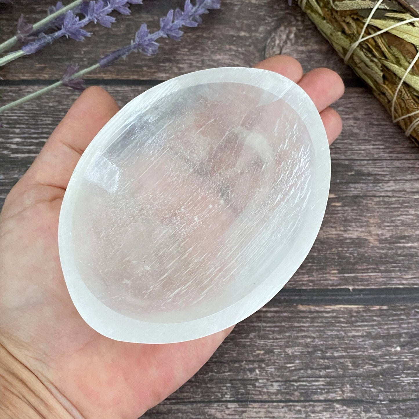 4" Oval Selenite Charging Bowl