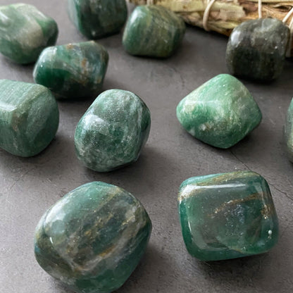 Emerald in Matrix Tumbled Stones