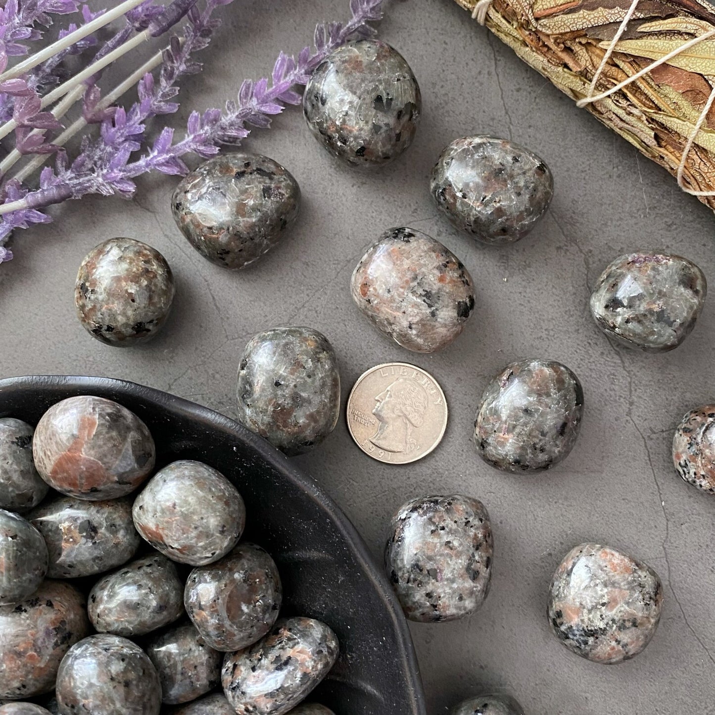 Sodalite Syenite Tumbled Stones