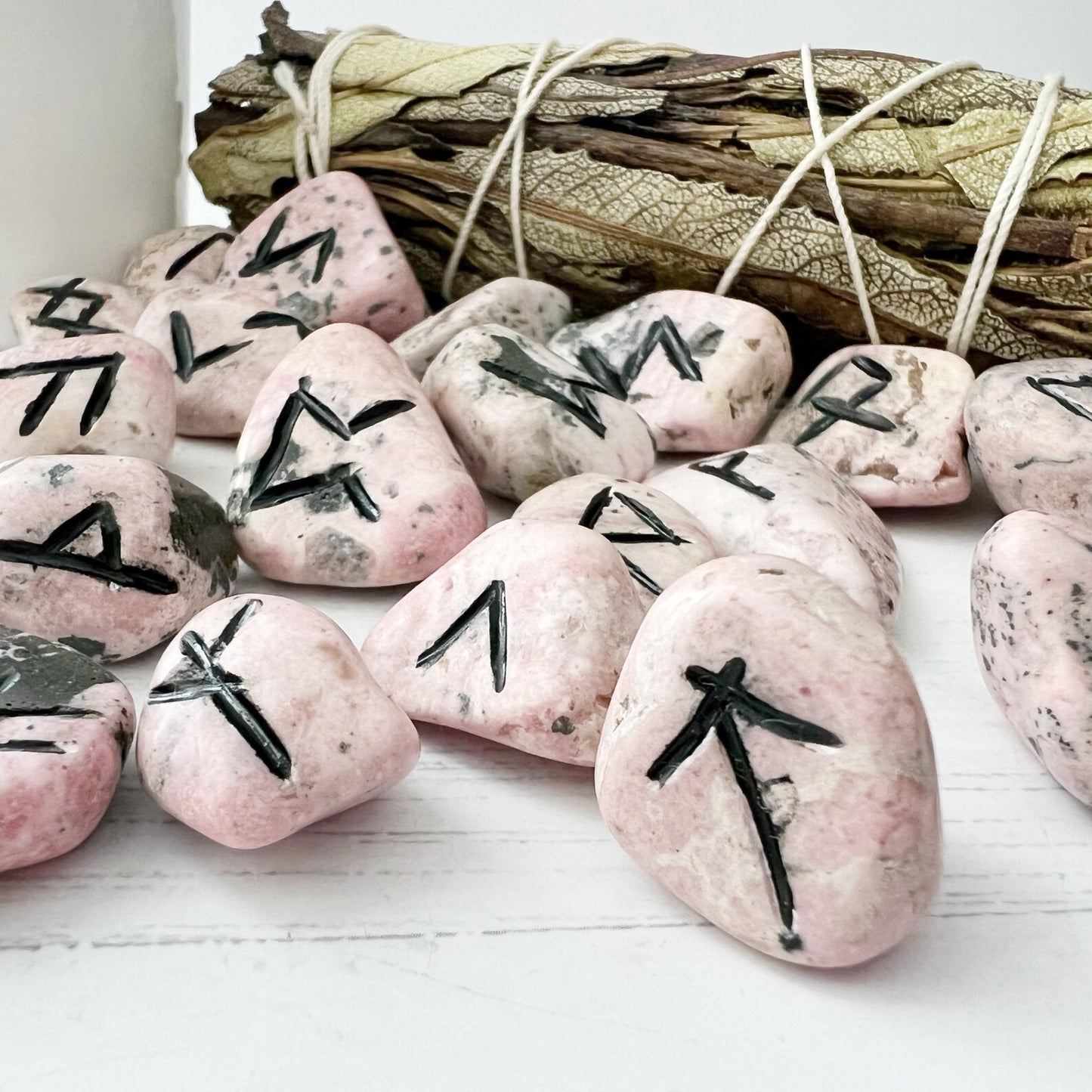 Rhodonite Elder Futhark Runes