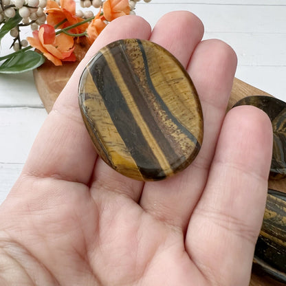 Tigers Eye Crystal Worry Stone