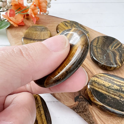 Tigers Eye Crystal Worry Stone