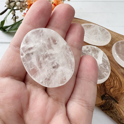 Clear Crystal Quartz Worry Stones