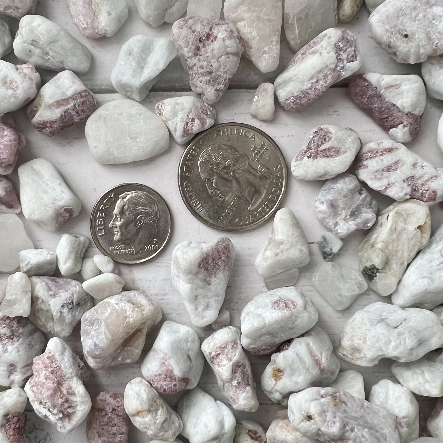 Pink Tourmaline Crystal Chips