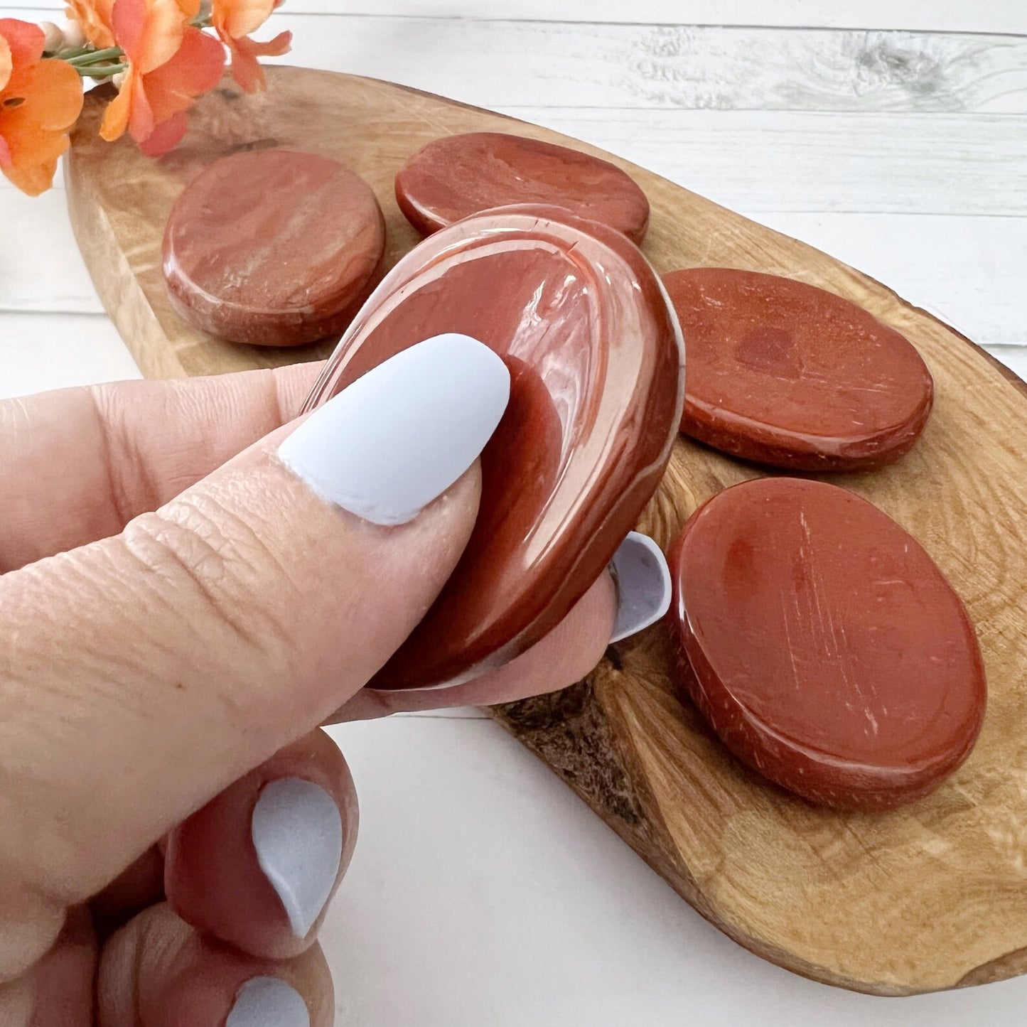 Red Jasper Worry Stone