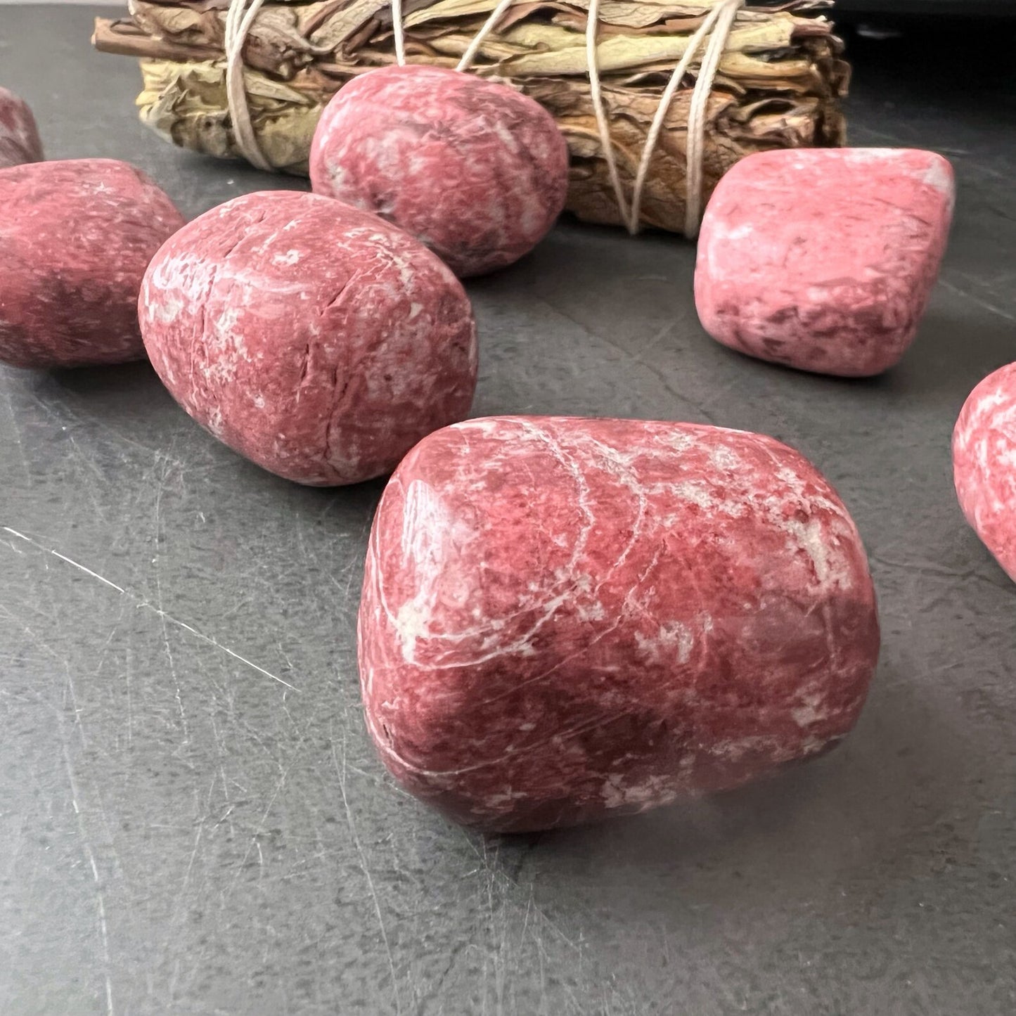 Thulite Tumbled Stones