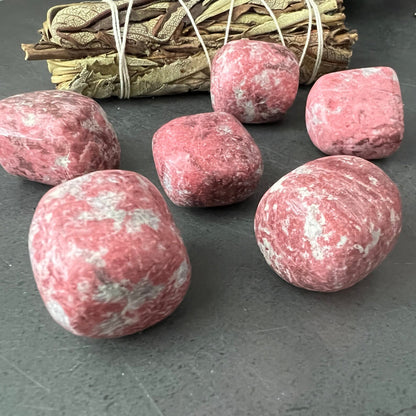 Thulite Tumbled Stones