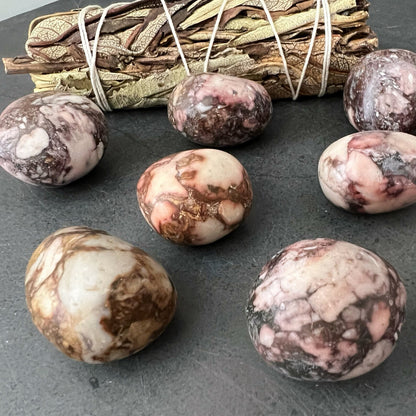 Pink Porcelain Jasper Tumbled Stones