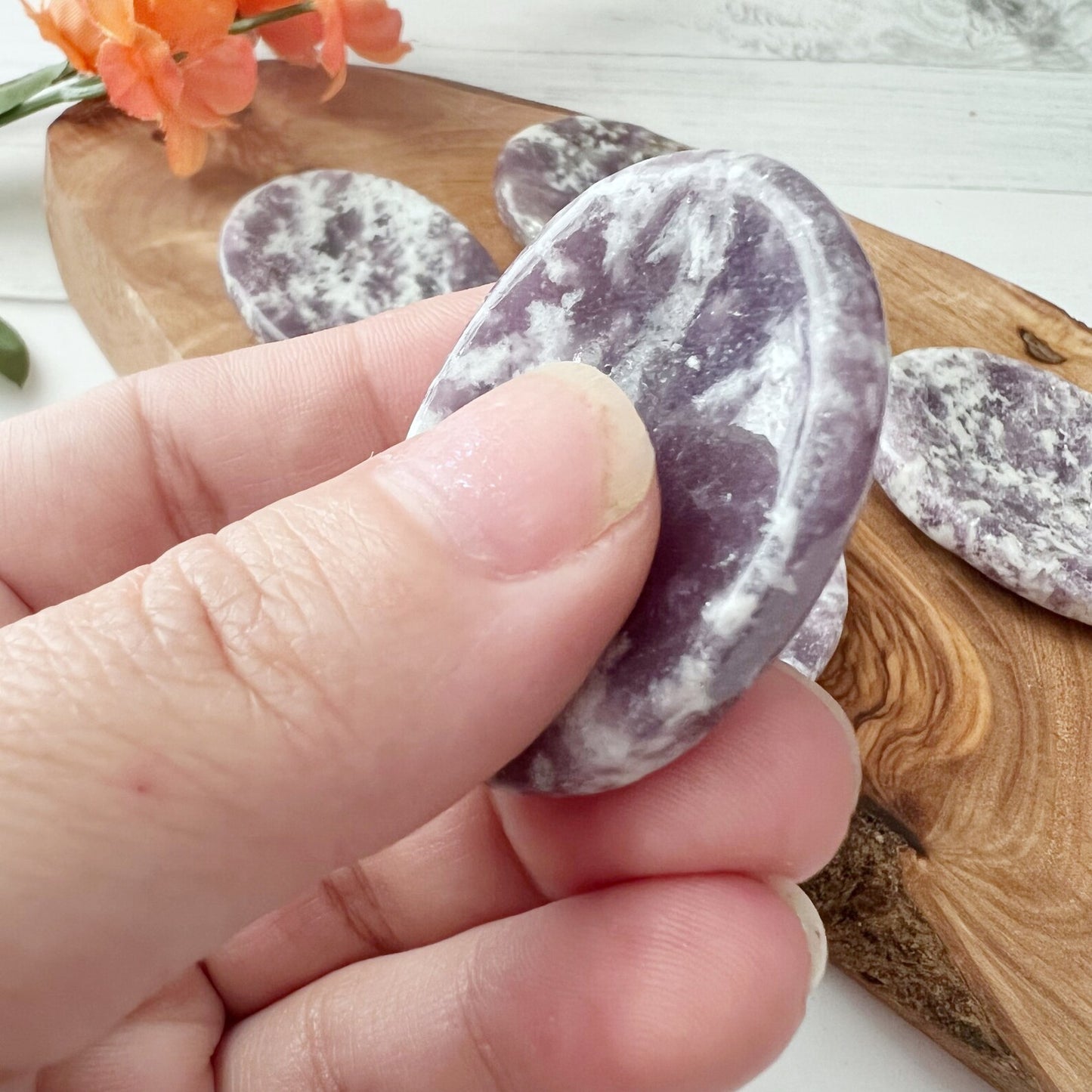 Lepidolite Worry Stone