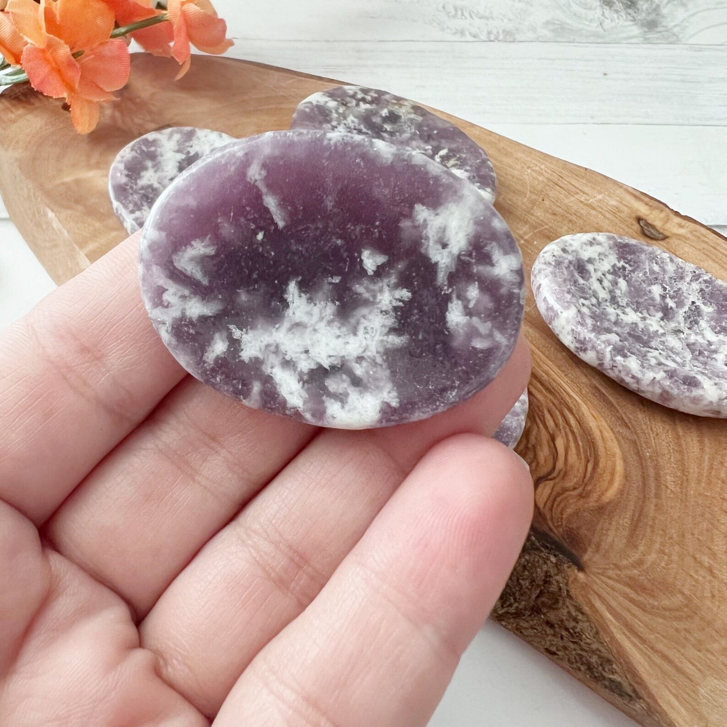 Lepidolite Worry Stone