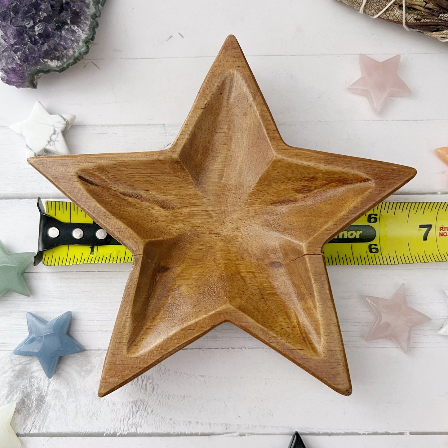 5" Star Teak Wood Bowl