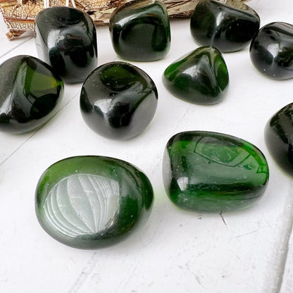 Green Obsidian Tumbled Stones