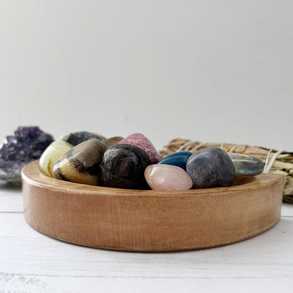 5" Crescent Moon Teak Wood Bowl