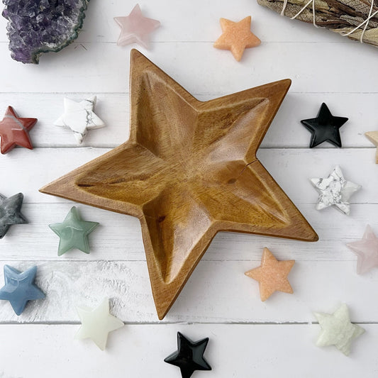 5" Star Teak Wood Bowl