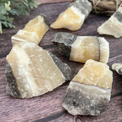 Raw Zebra Calcite Stones