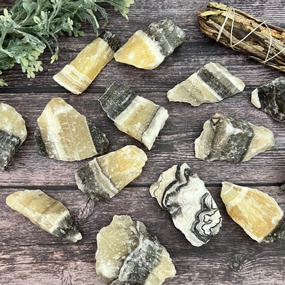 Raw Zebra Calcite Stones