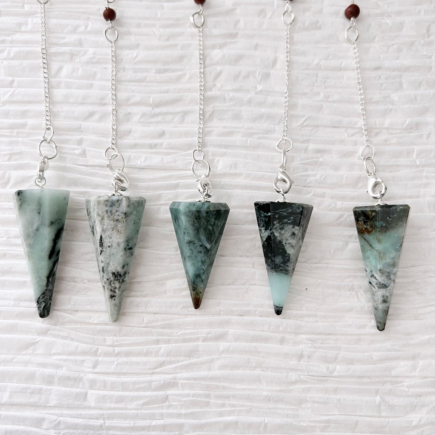 Green Opal Hexagonal Pendulum