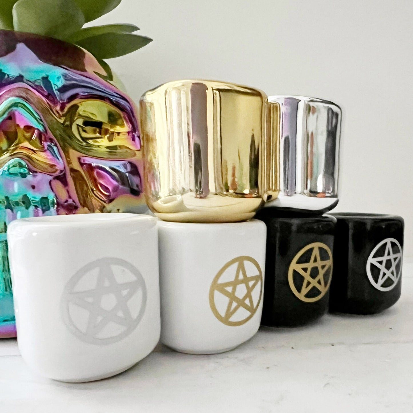 Pentacle Chime Ceramic Holders