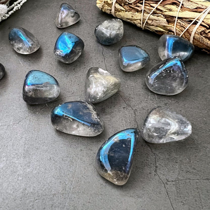 Indigo Aura Quartz Tumbled Stones