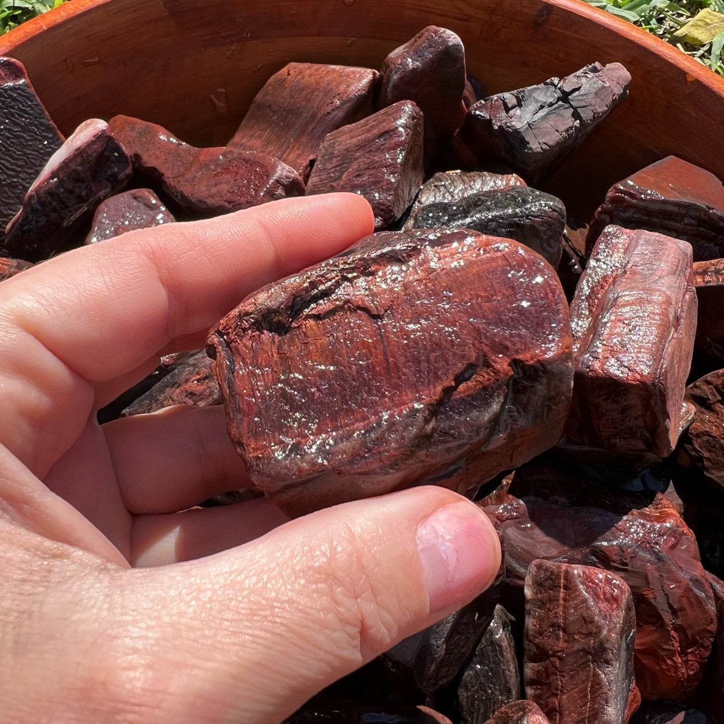 Raw Red Tiger Eye Stones