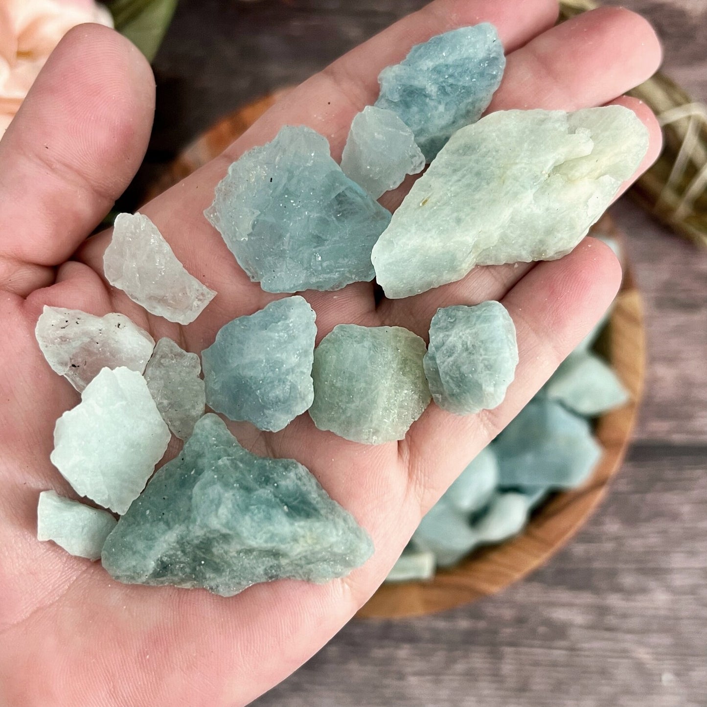 Raw Aquamarine Stones