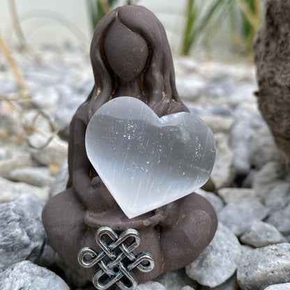 1" Mini Selenite Pocket Heart