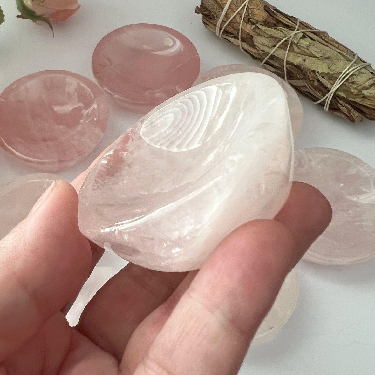 2" Mini Rose Quartz Offering Bowl