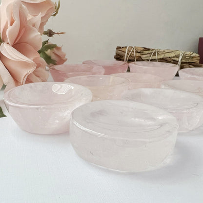 2" Mini Rose Quartz Offering Bowl