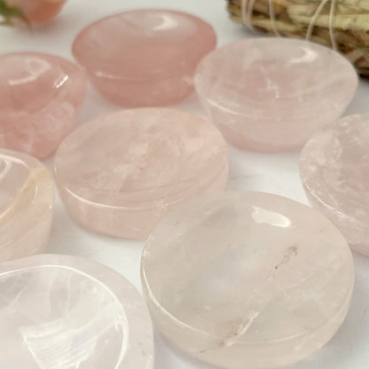 2" Mini Rose Quartz Offering Bowl