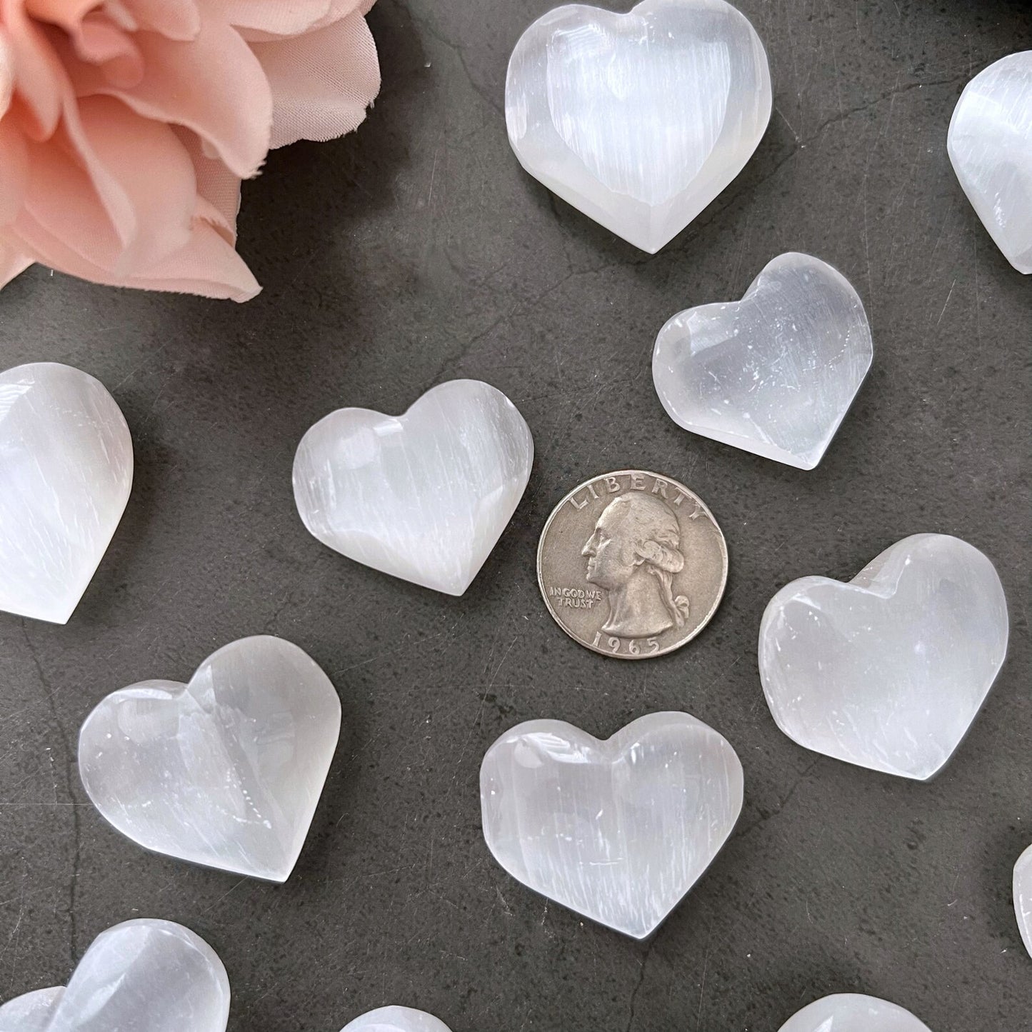 1" Mini Selenite Pocket Heart