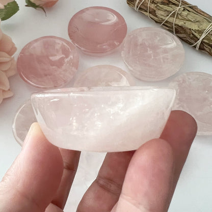 2" Mini Rose Quartz Offering Bowl