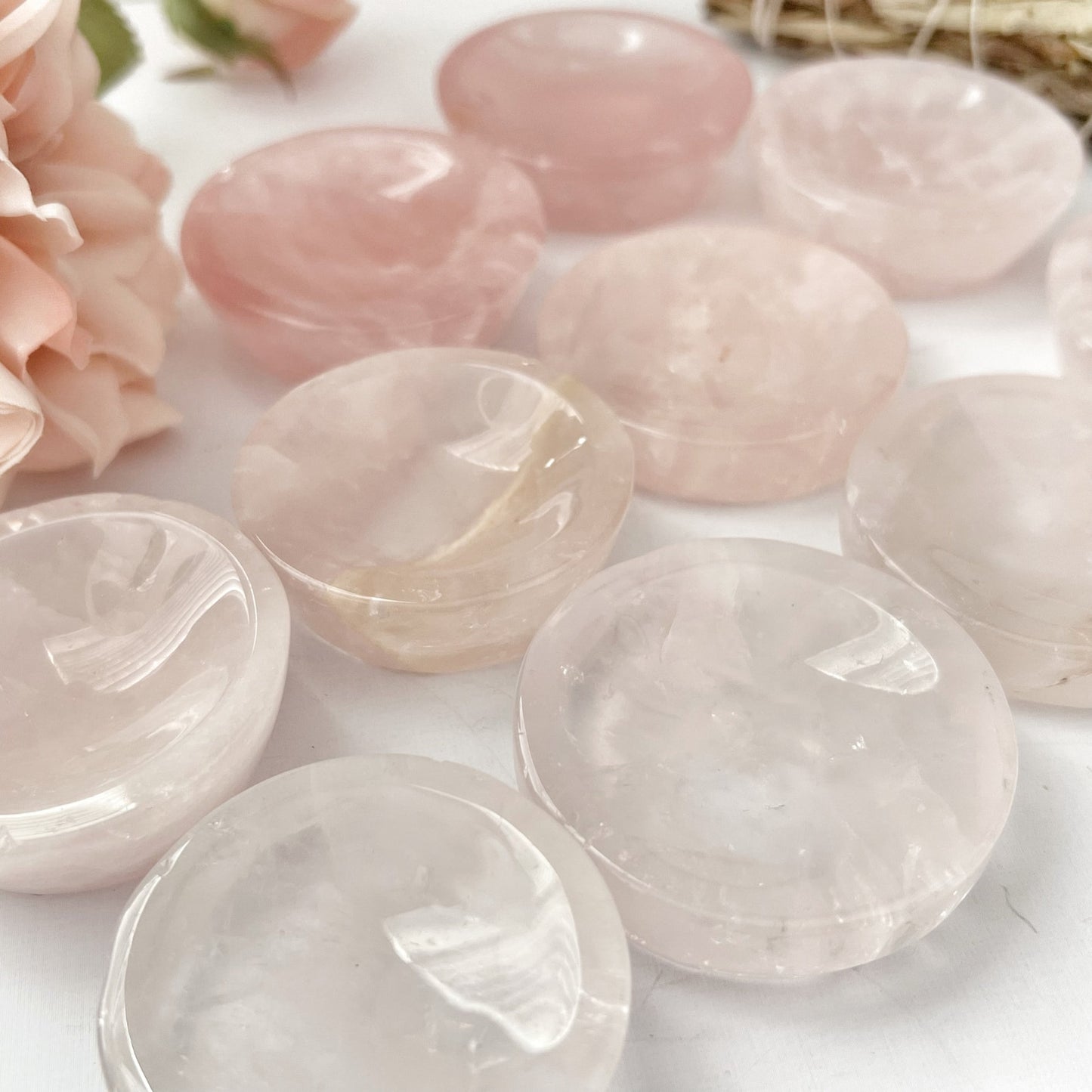 2" Mini Rose Quartz Offering Bowl