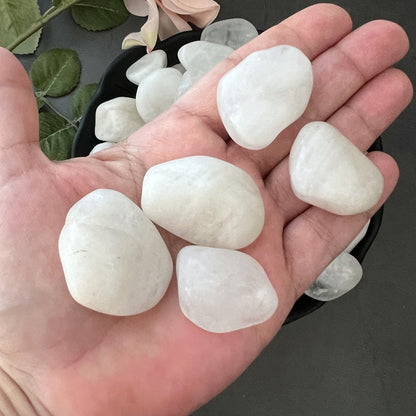 Snow Quartz Tumbled Stones