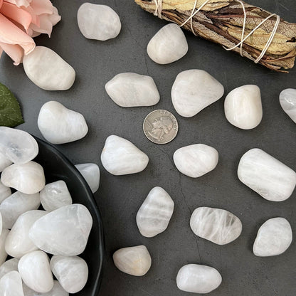 Snow Quartz Tumbled Stones