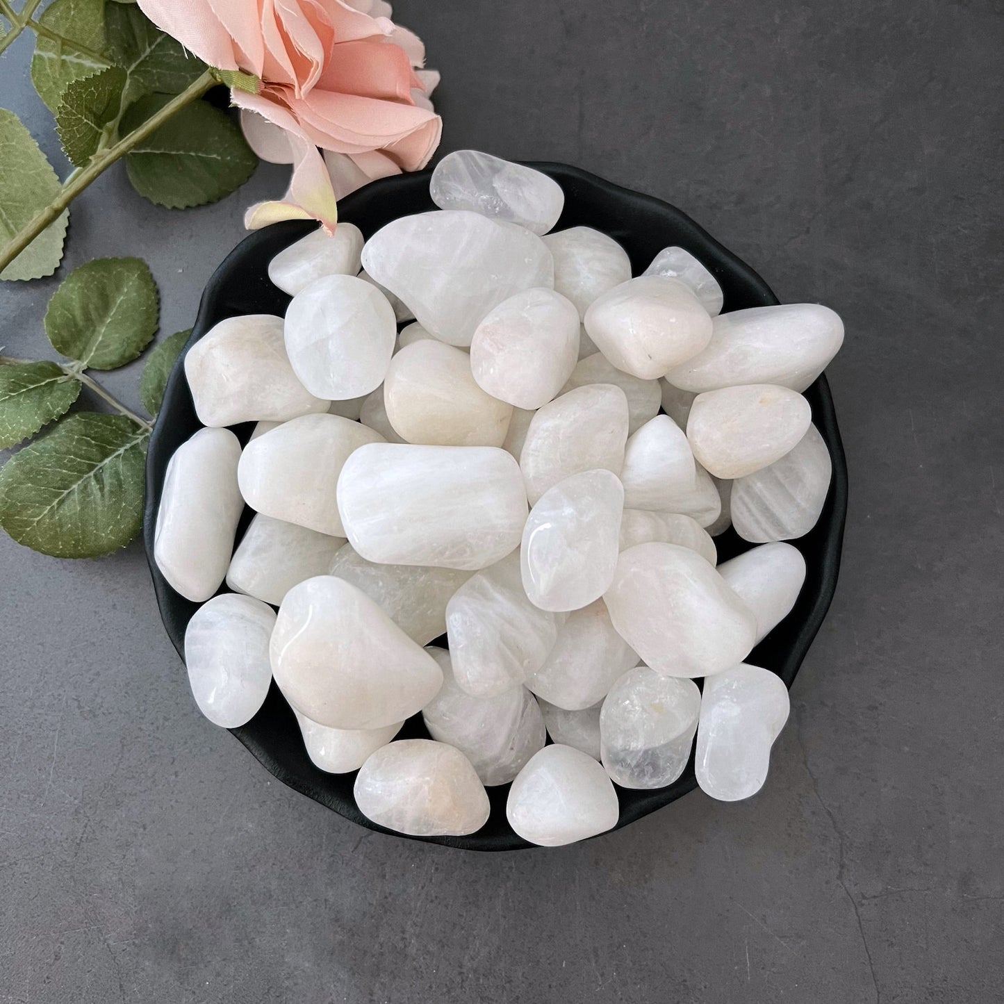 Snow Quartz Tumbled Stones