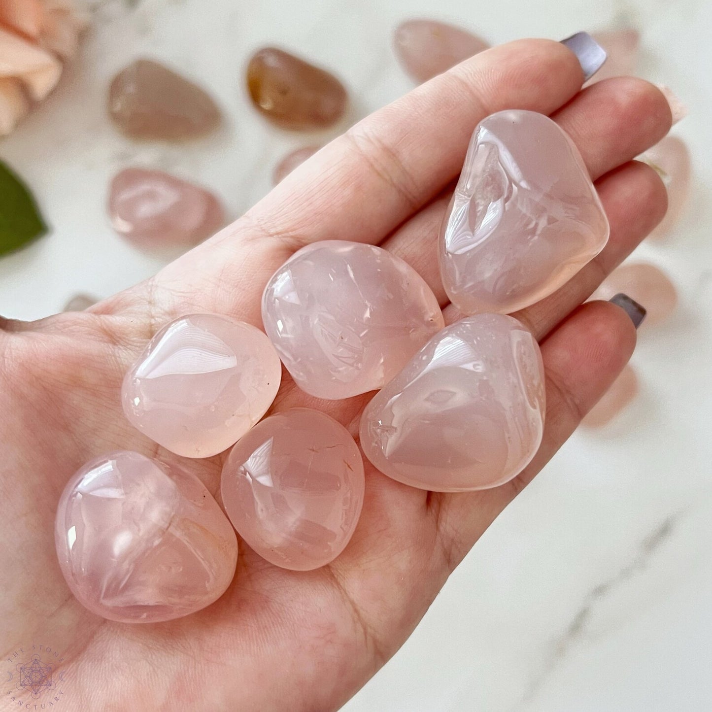 Pink Chalcedony Tumbled Stones