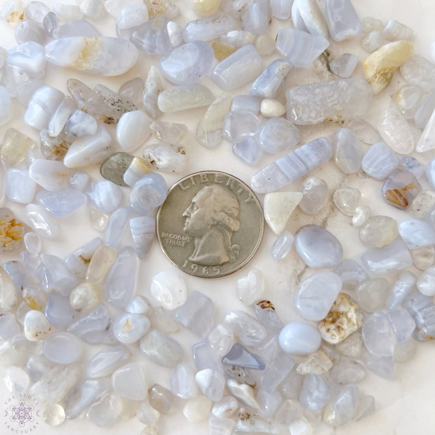 Blue Lace Agate Crystal Chips