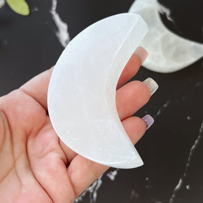 3" Selenite Moon Charging Plate