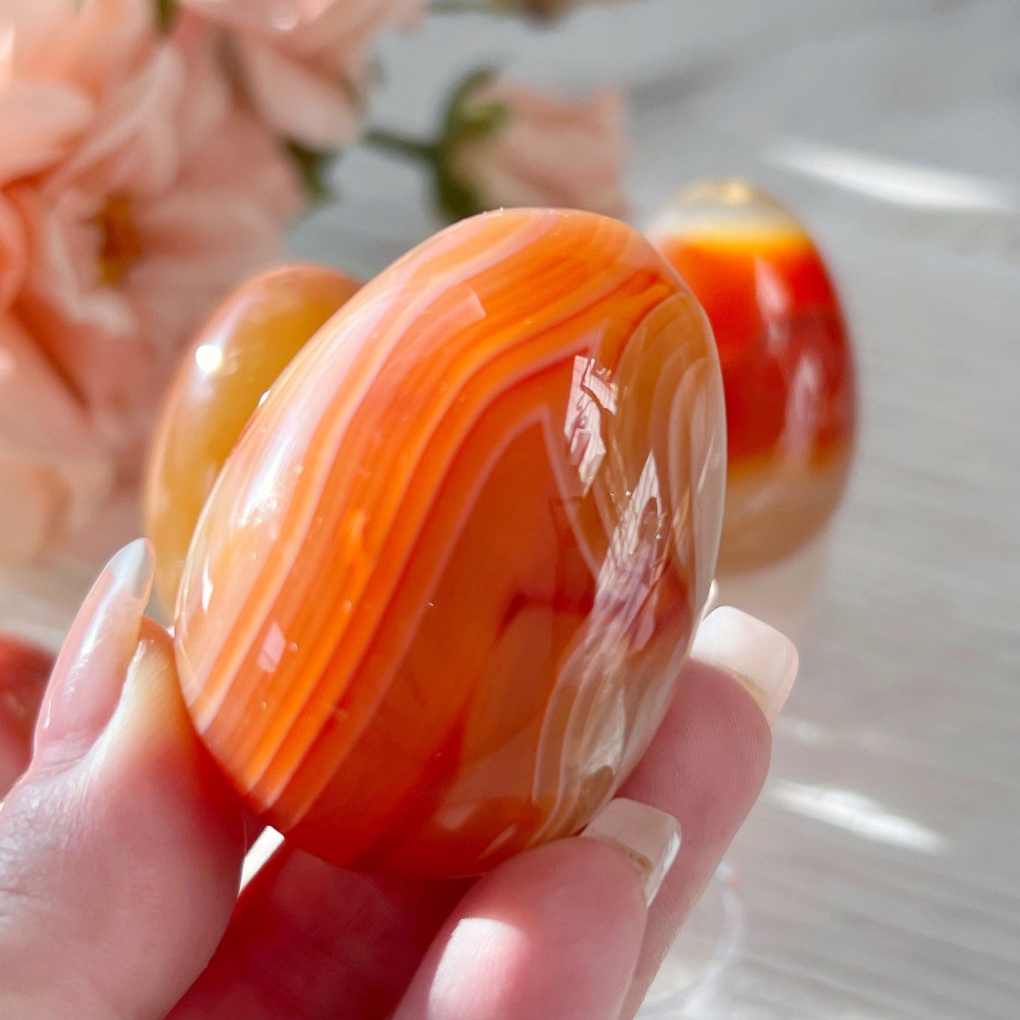 1.75" Carnelian Agate Egg