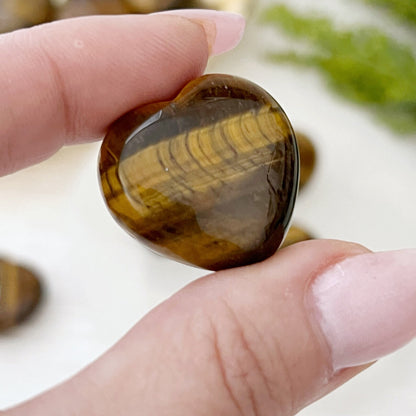 1" Mini Tiger Eye Heart