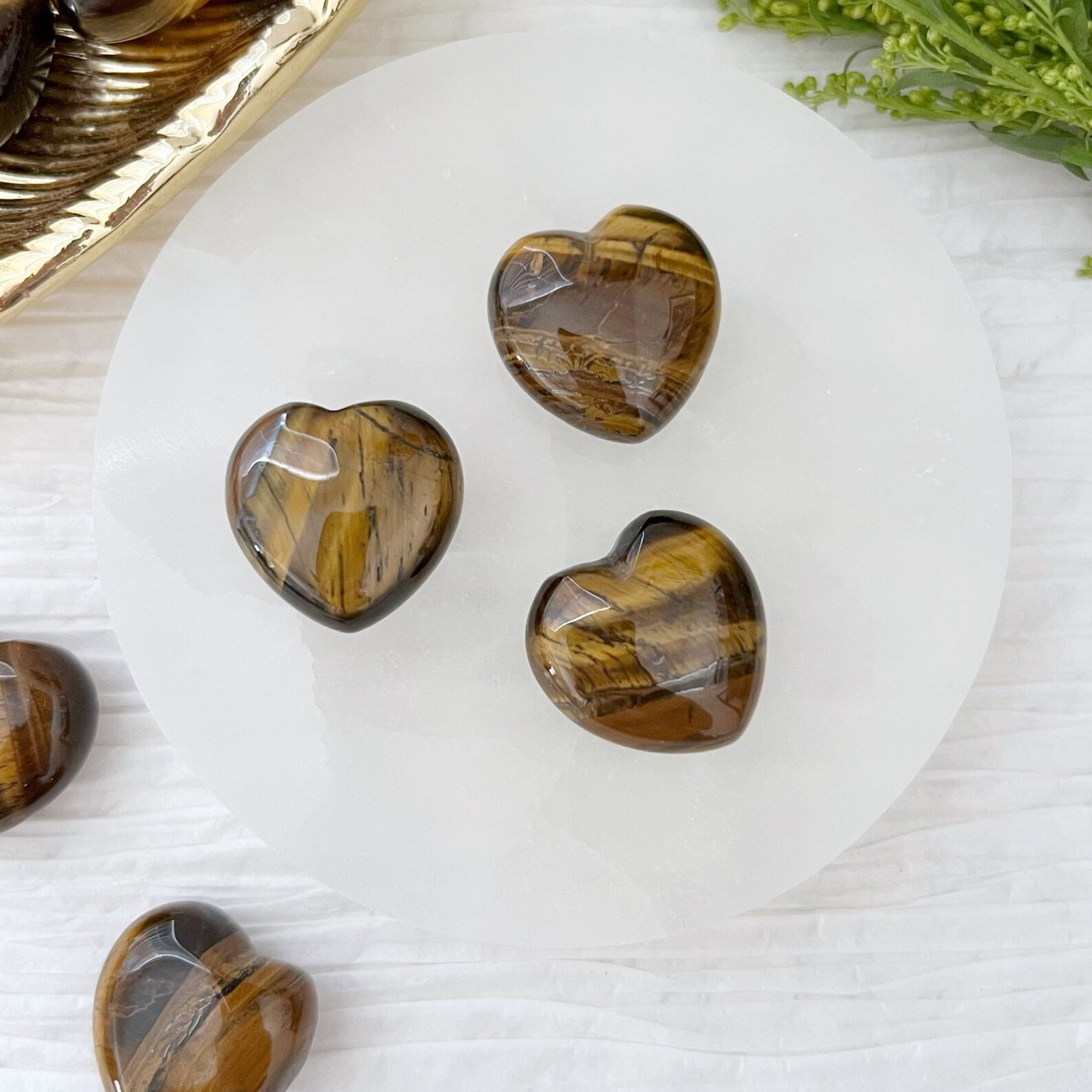 1" Mini Tiger Eye Heart