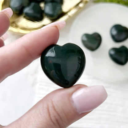 1" Mini Bloodstone Heart